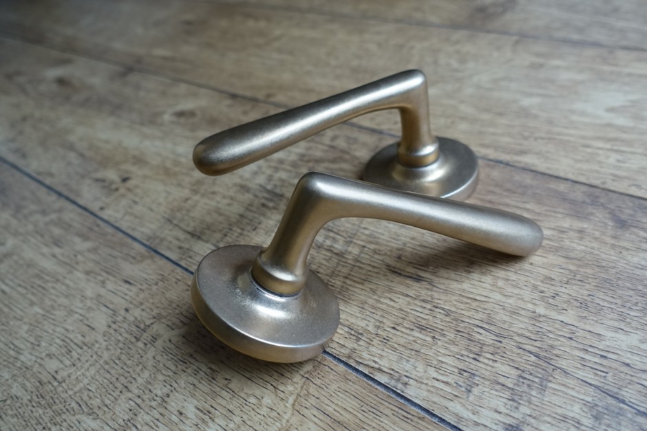 Aged Brass Door Handles  Vintage Door Furniture