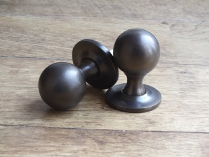 Rustic Antique Brass Ball Knob | British Ironmongery