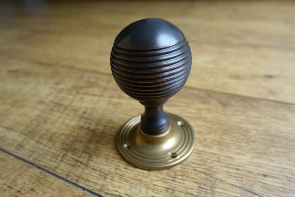 Vintage Reeded Door Knobs