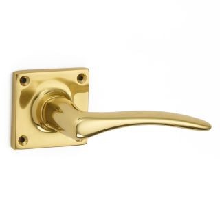 Oaken Lever on Square Rose Door Handle