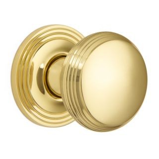 Reeded Cushion Knob on Covered Rose