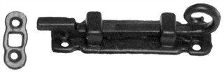 Antique Black Iron Door Bolt