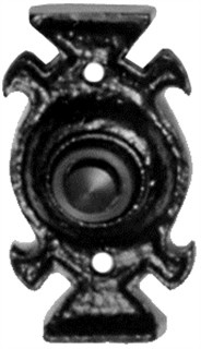 Antique Black Iron Bell Push