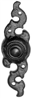 Antique Black Iron Bell Push