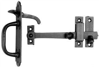 Antique Black Iron Thumb Latch