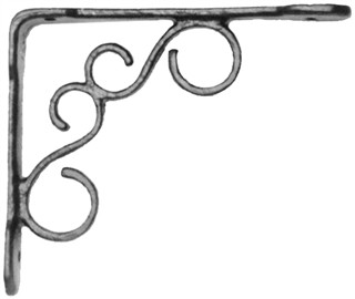 Antique Black Iron Shelf Bracket