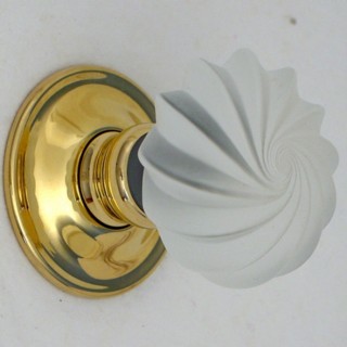 Frosted Viennese Glass Door Knob