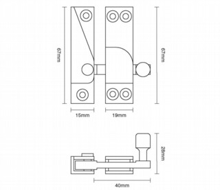 Croft Narrow Sash Fasteners