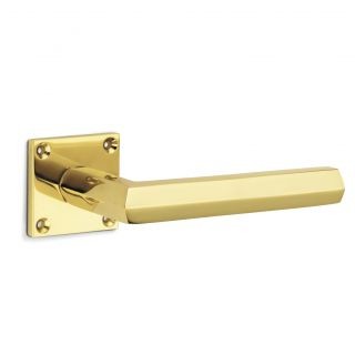 Hexagonal Lever on Square Rose Door Handle