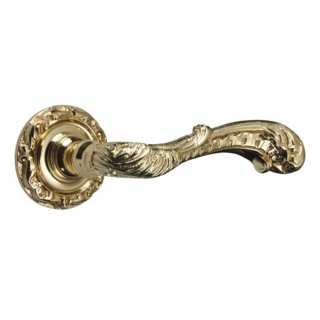 Louis XIV Door Handle on Round Rose