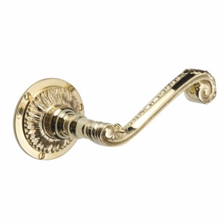 Robert Adam Style Door Handle on Round Rose