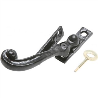 Locking Antique Black Iron Wedge Fastener