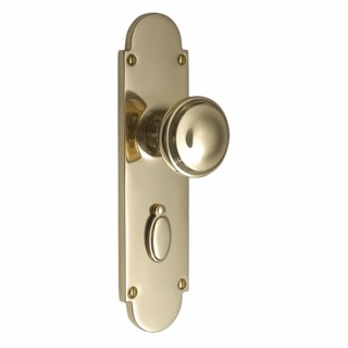 Constable Door Knob on Lock Backplate