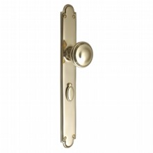 Constable Door Knob on Lock Backplate[Constable Door Knob on Bathroom Plate[[[