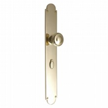 Constable Door Knob on Lock Backplate[Constable Door Knob on Bathroom Plate[[[