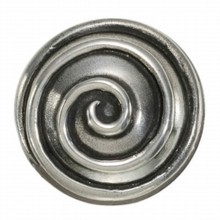 Swirl Pewter Door Knob on Rose